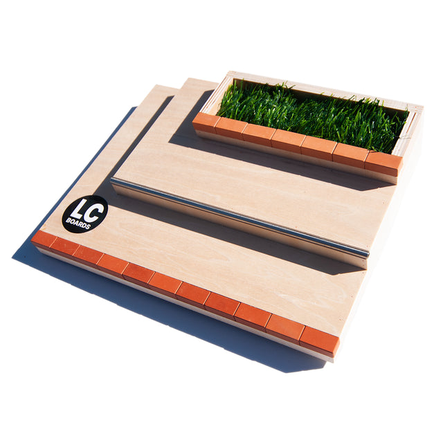 Fingerboard 3 Block Plaza Wood Ramp by LC Boards