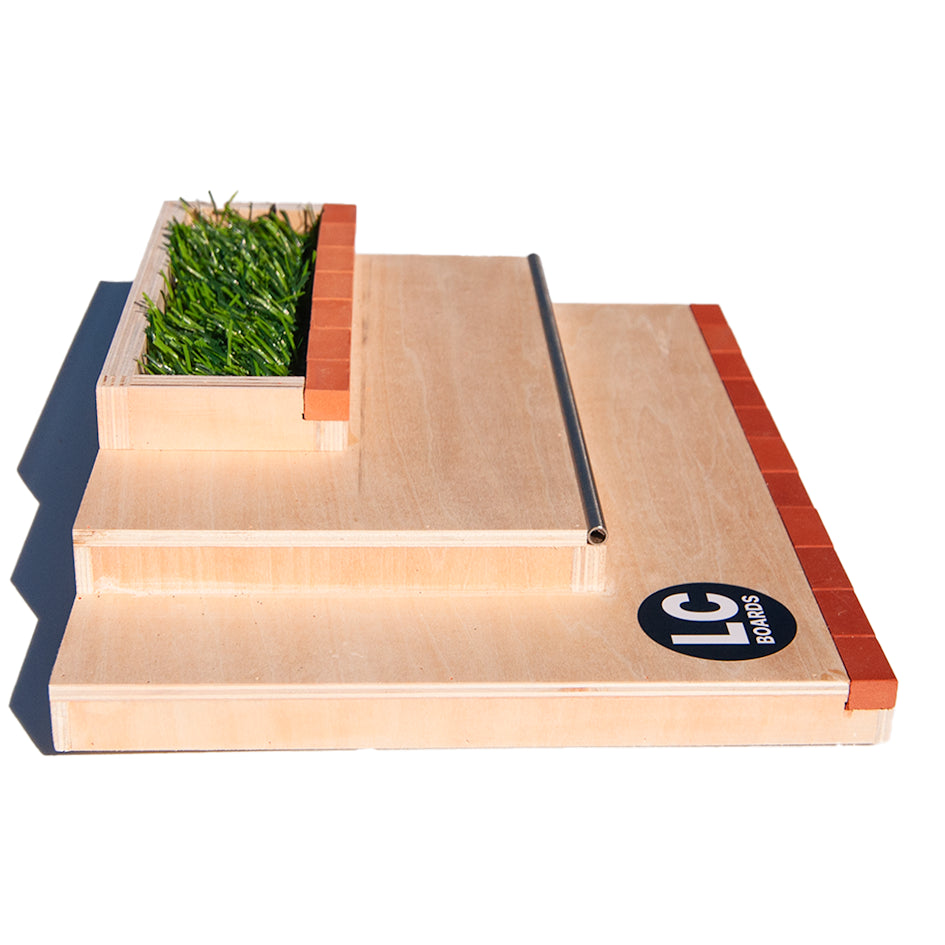 Fingerboard 3 Block Plaza Wood Ramp by LC Boards