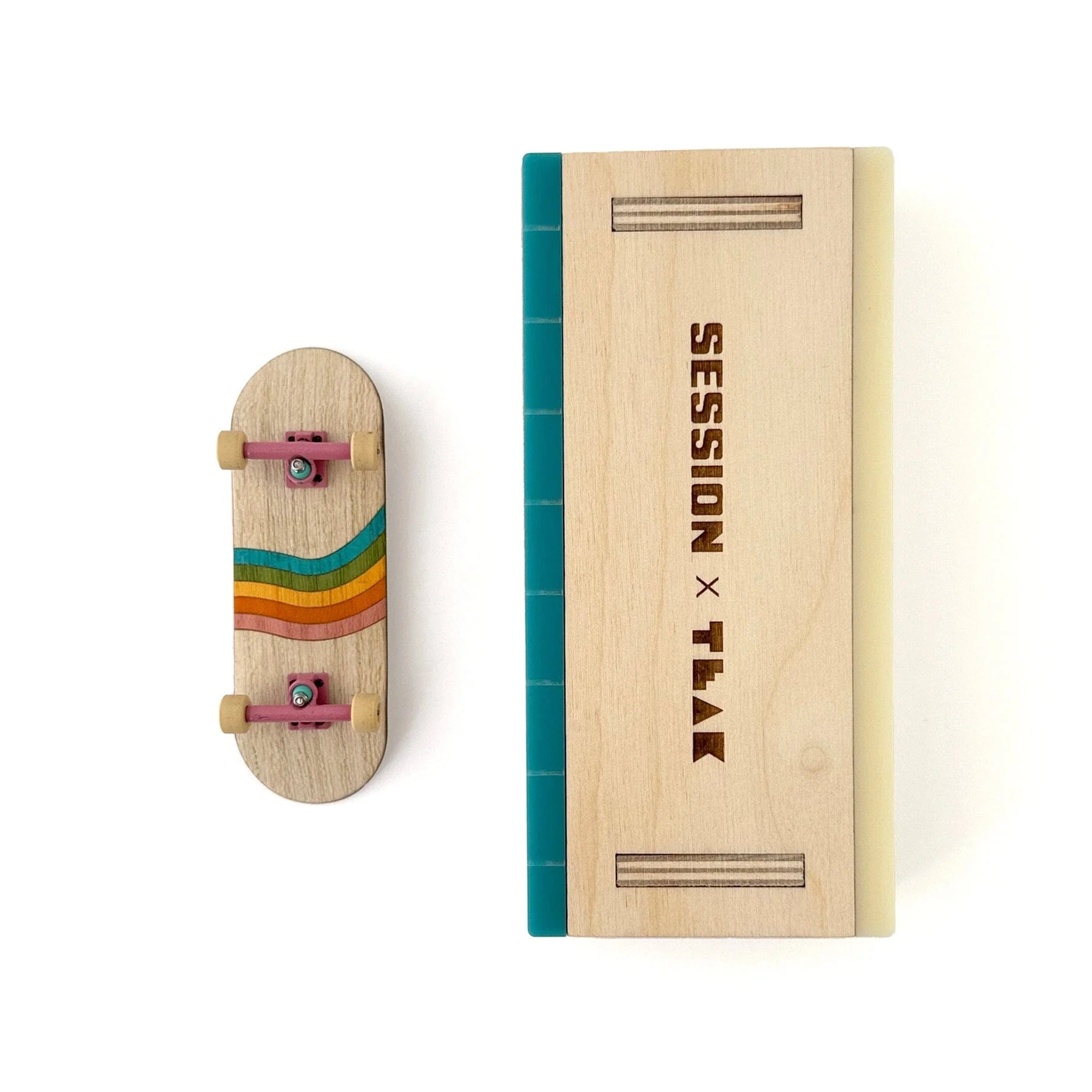Pocket Manual Pad - Wooden Fingerboard Obstacle with Acrylic Coping