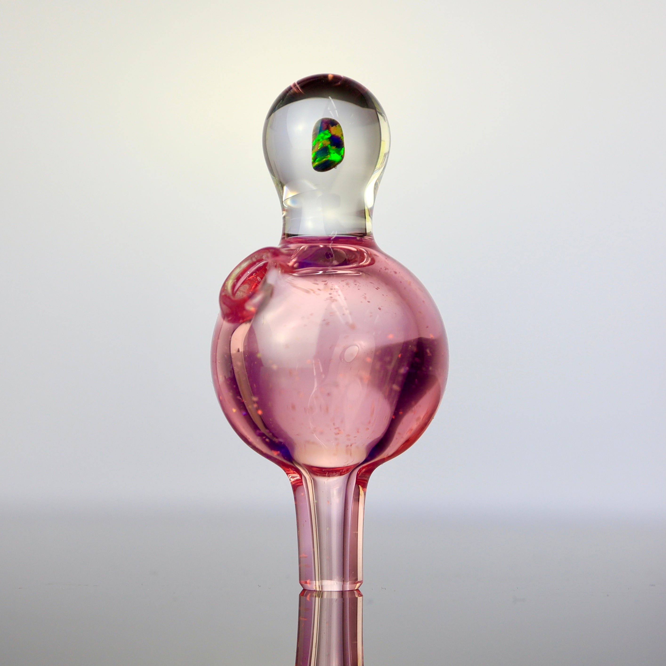 Crushed Opal Karmaline Bubble Cap by CPB Glass