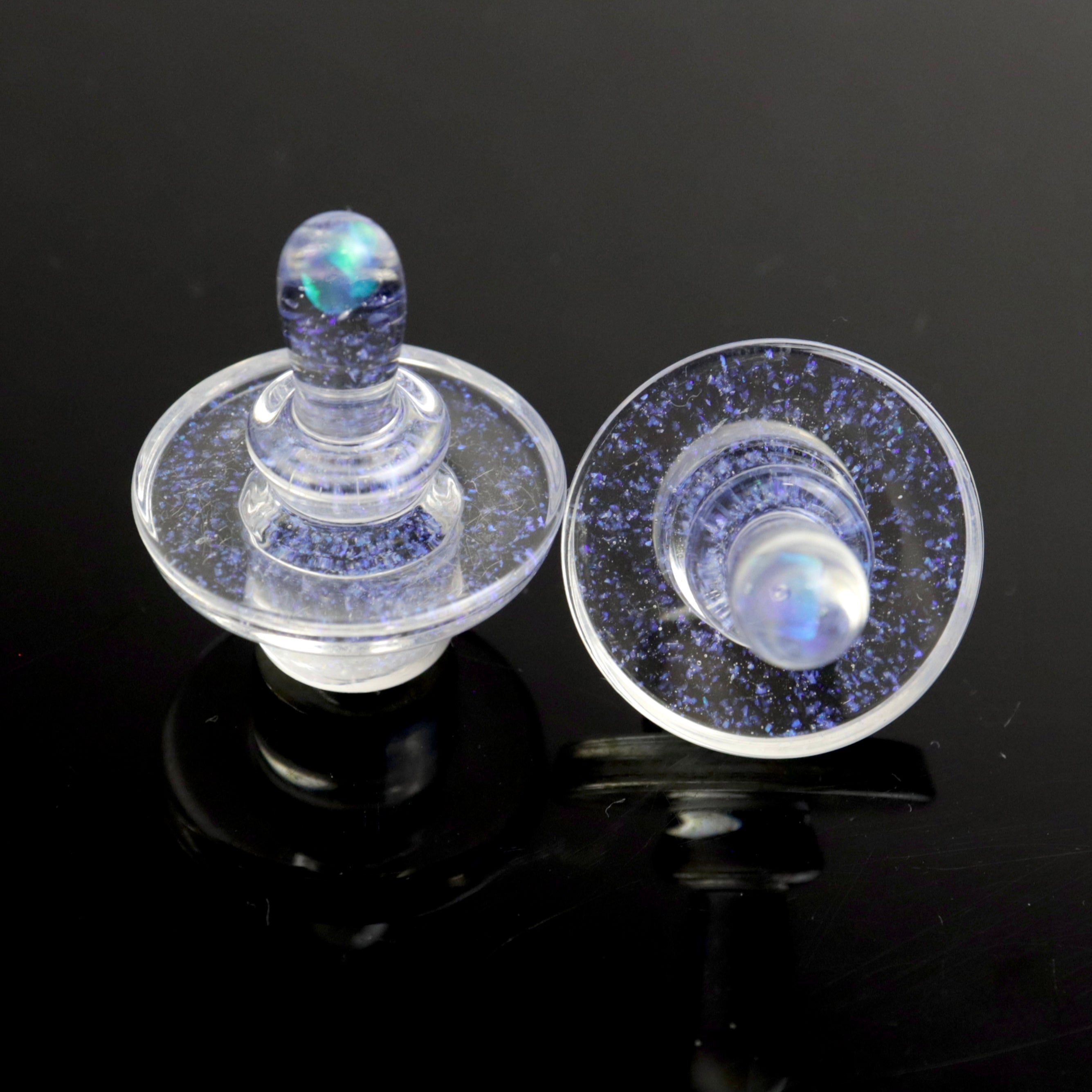 Dichro with Opal Slurper Caps by Fortunate Glass