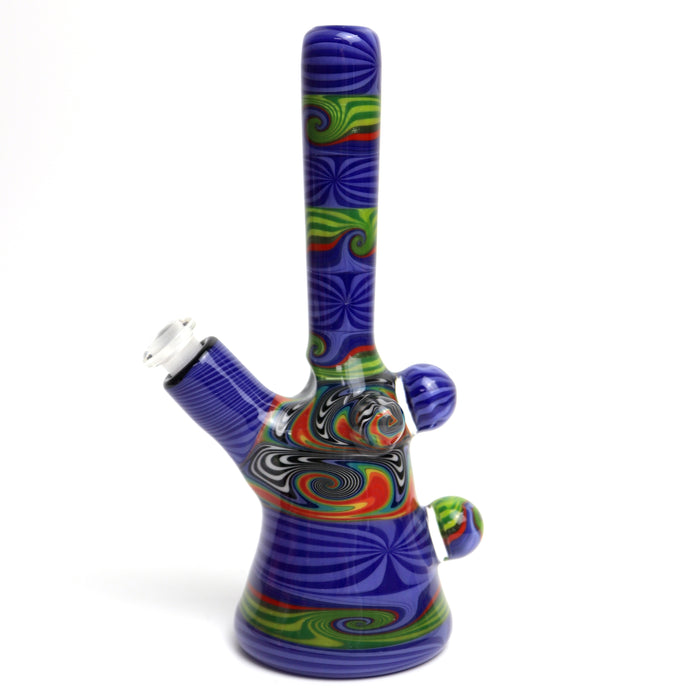 Fully Worked Linework Tube by JFK Glass