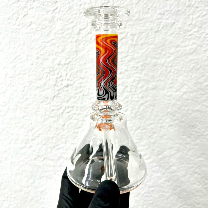 Fire/Black and White Linework/Clear Minitube by Abmp Glass