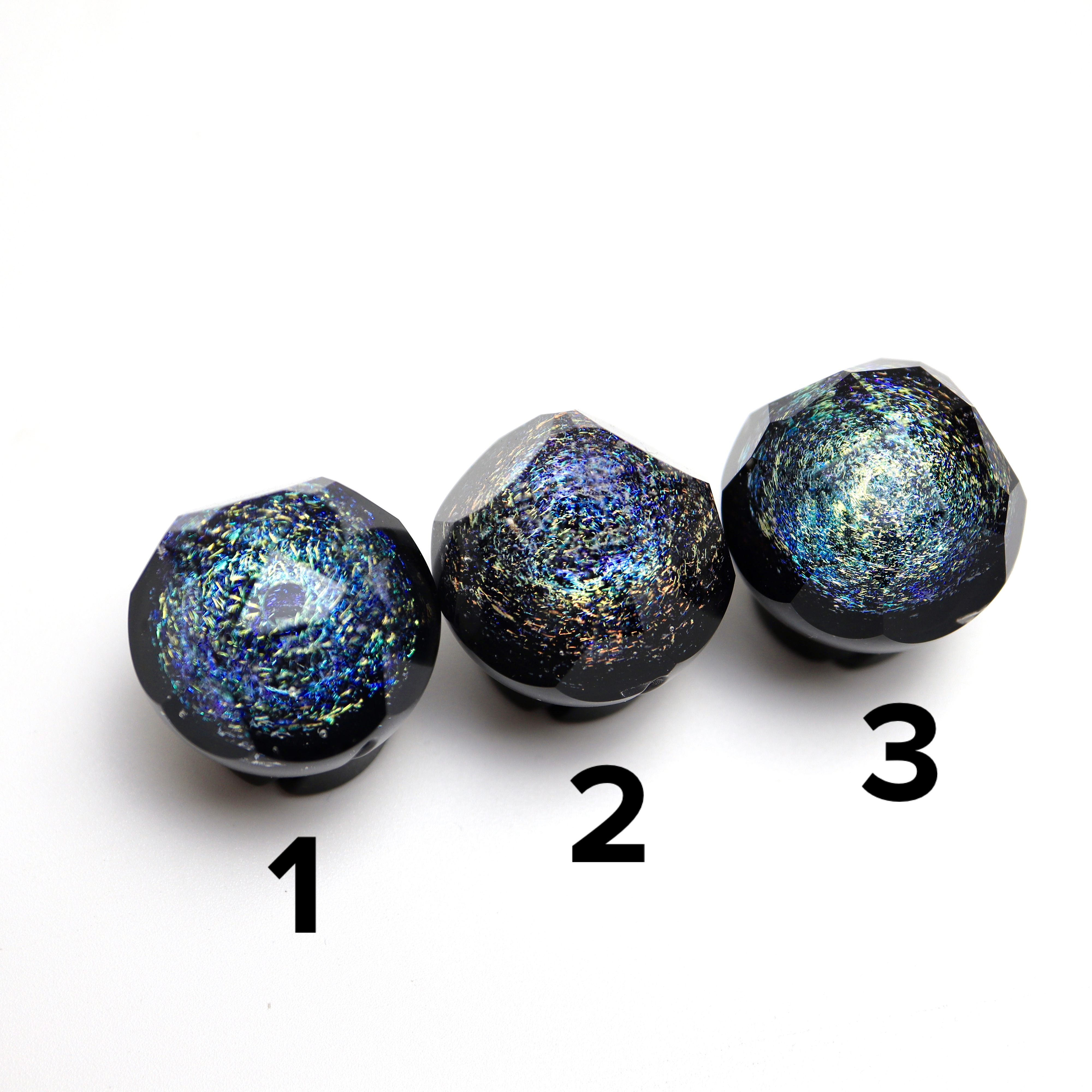 Faceted Galaxy Dichro Spinner Marble by OTP