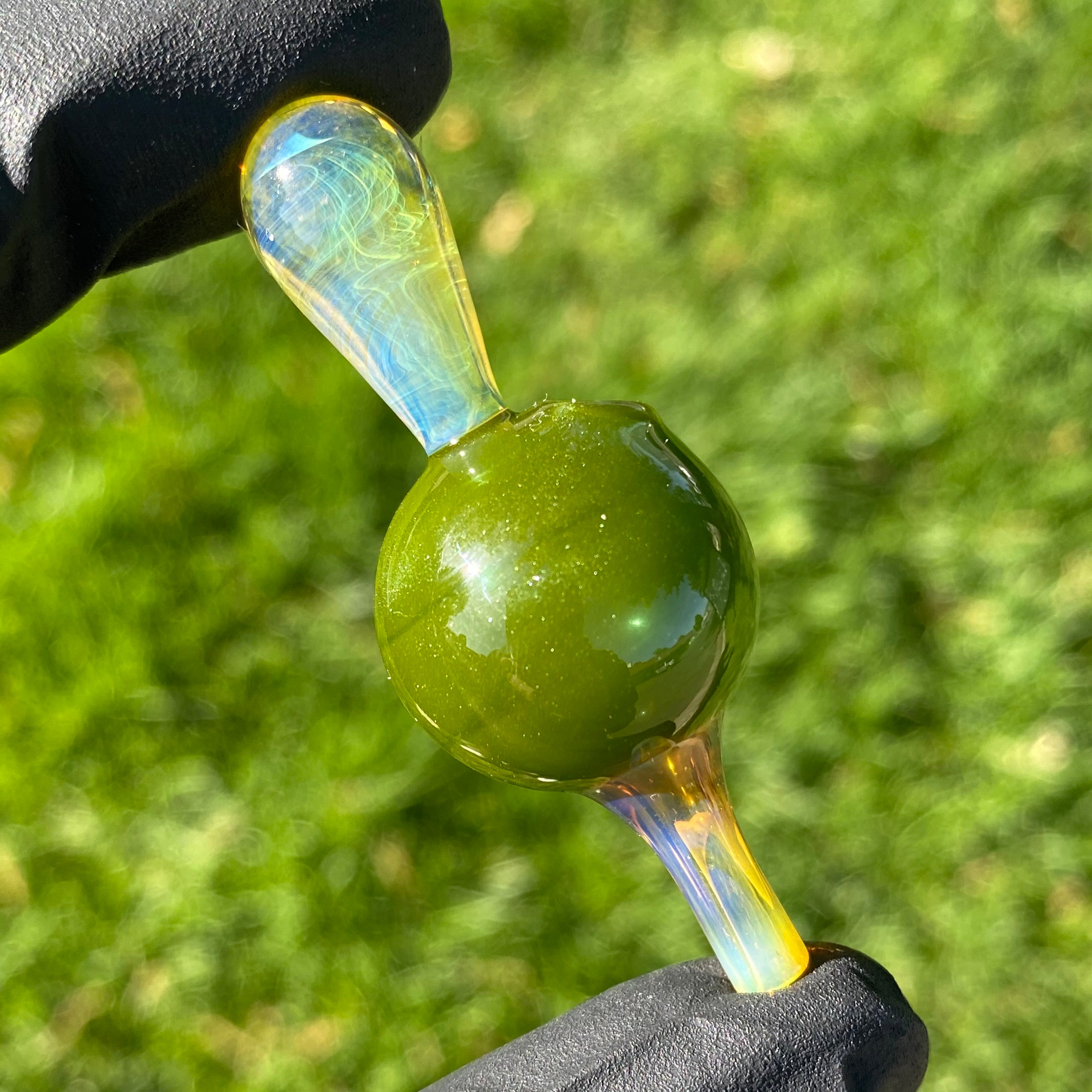 Two Tone Bubble Caps by Dig Glassworks