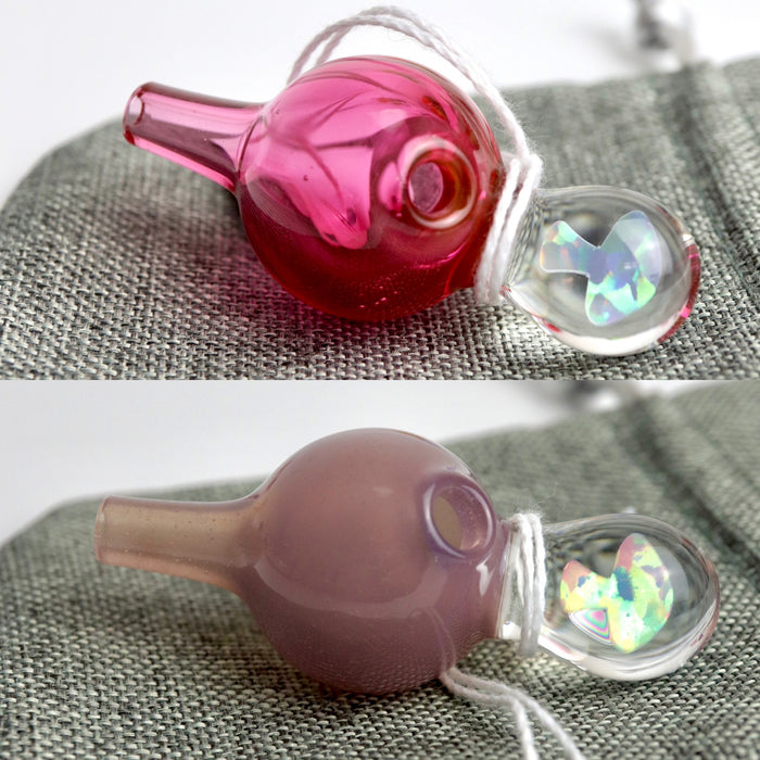 Mushroom Opal Bubble Cap by CPB Glass