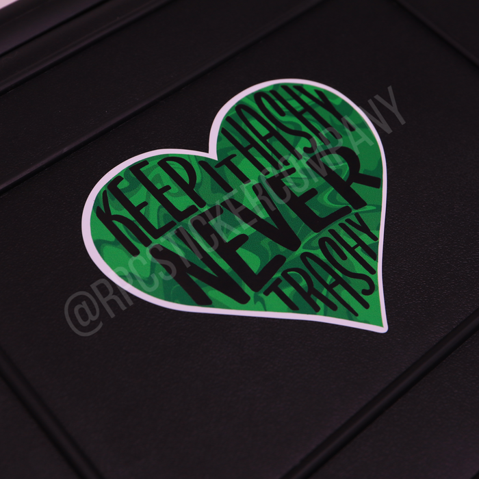 Keep It Hashy Sticker (Green Swirl)