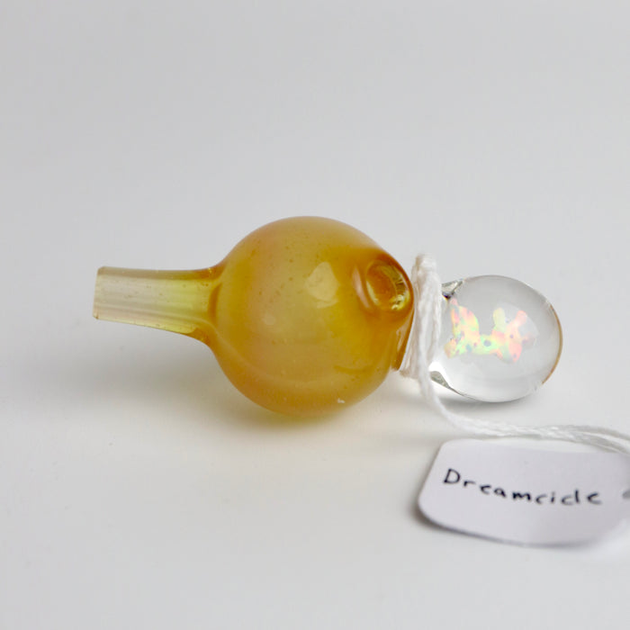 Dreamcicle Giraffe Opal Bubble Cap by CPB Glass