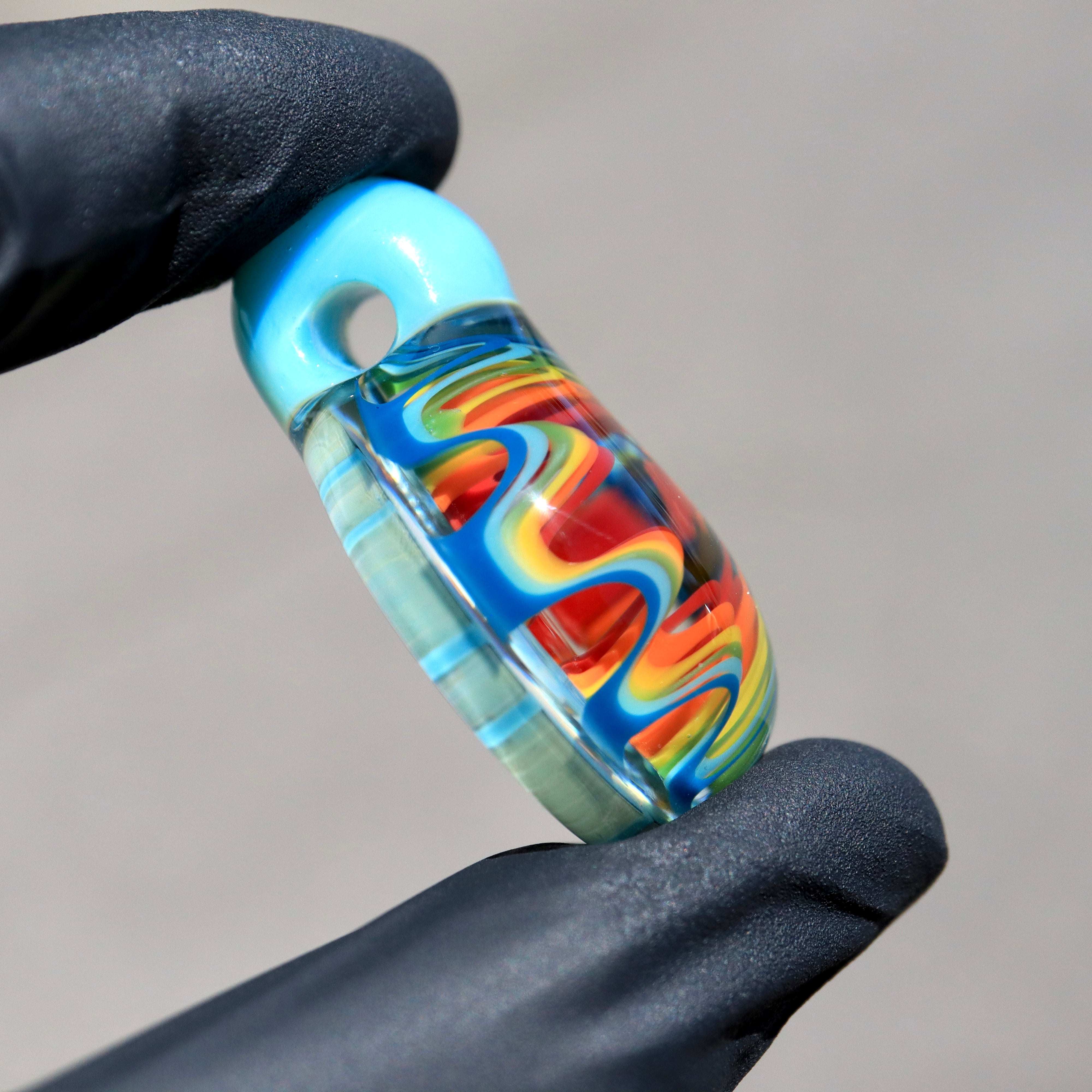 Rainbow Wave Pendant by Ftime X Certo Glass