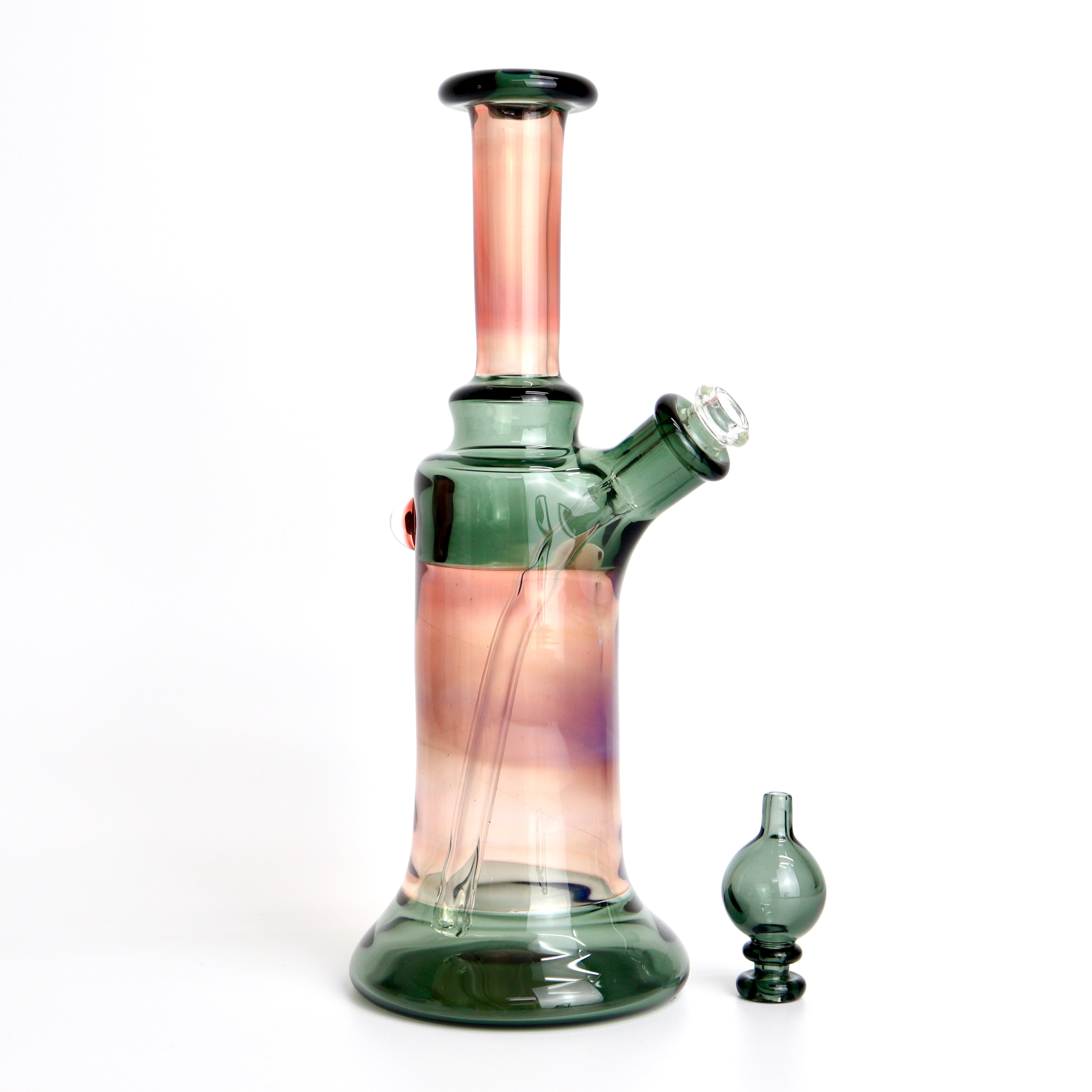 Charcoal/Purple Fade Mini Tube by Arko Glass (With Bubble Cap)