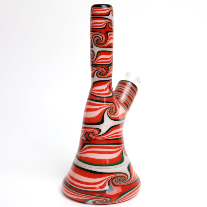 Fully Worked Linework Tube by JFK Glass