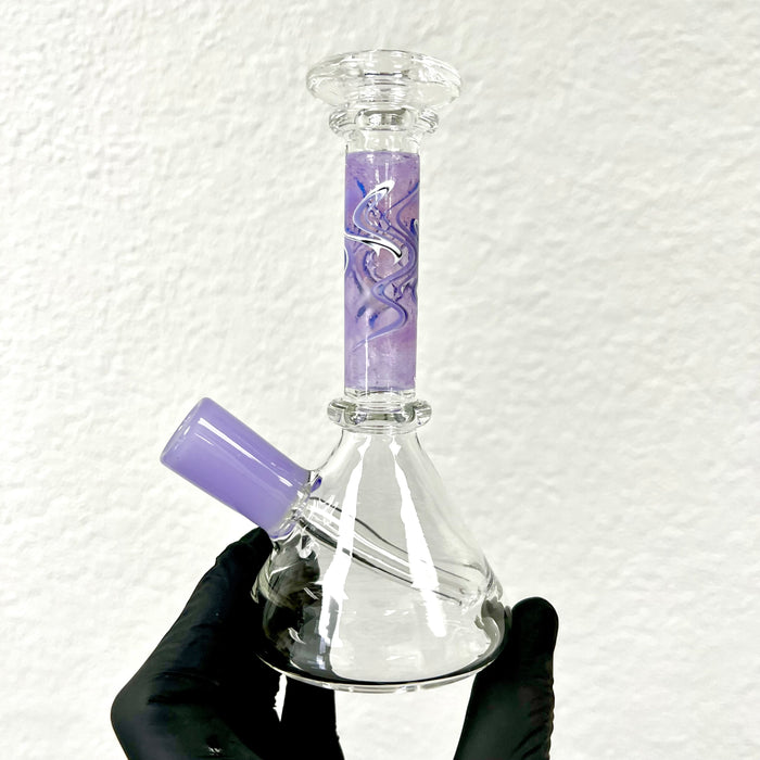 Pink Slyme/Black and White Linework/Clear Minitube by Abmp Glass