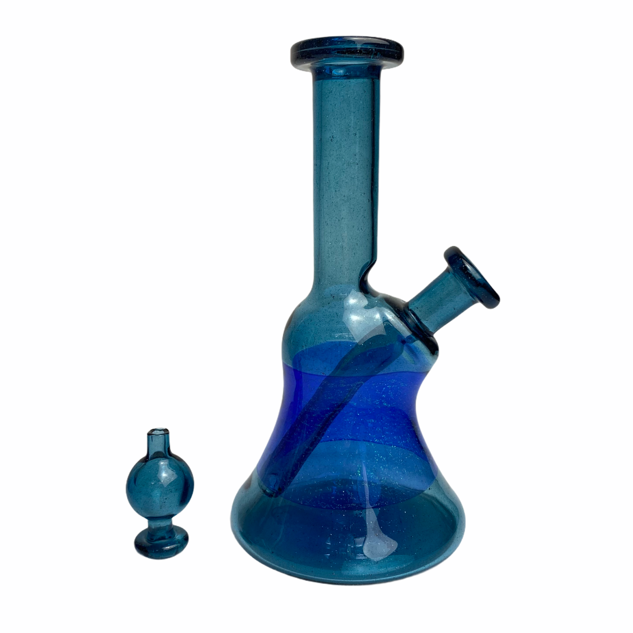 10mm Blue Stardust Dichro Mini Tube ( w/ Bubble Cap)