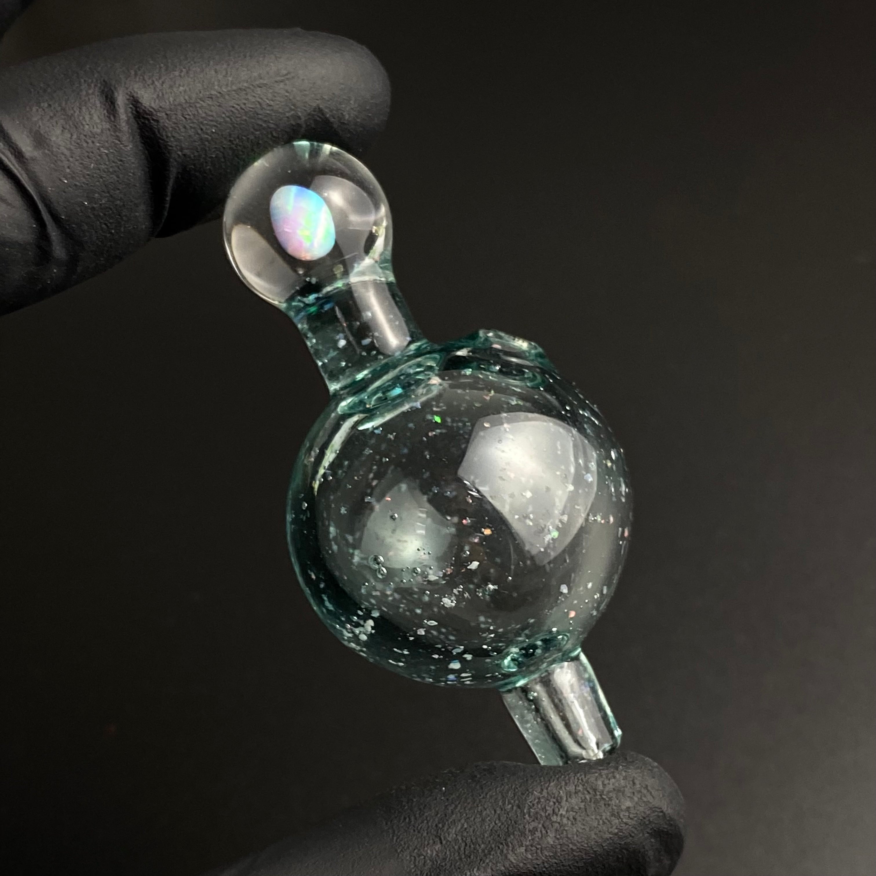 Crushed Opal/Encased Opal Bubble Caps by Dreaux Glass (2 Colors)