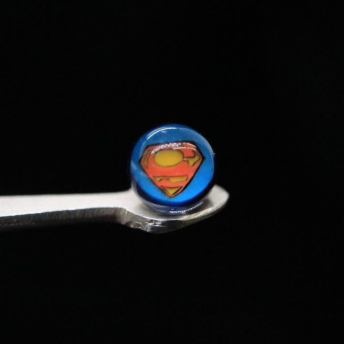 Superman Logo Terp Pearls by Goba Glass