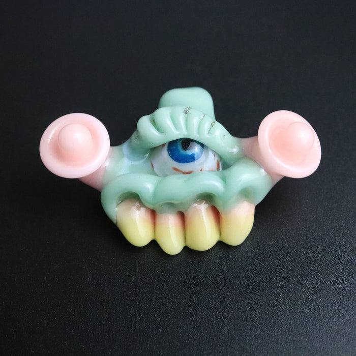 Mint Green Cyclops Biter by Alooph Glass