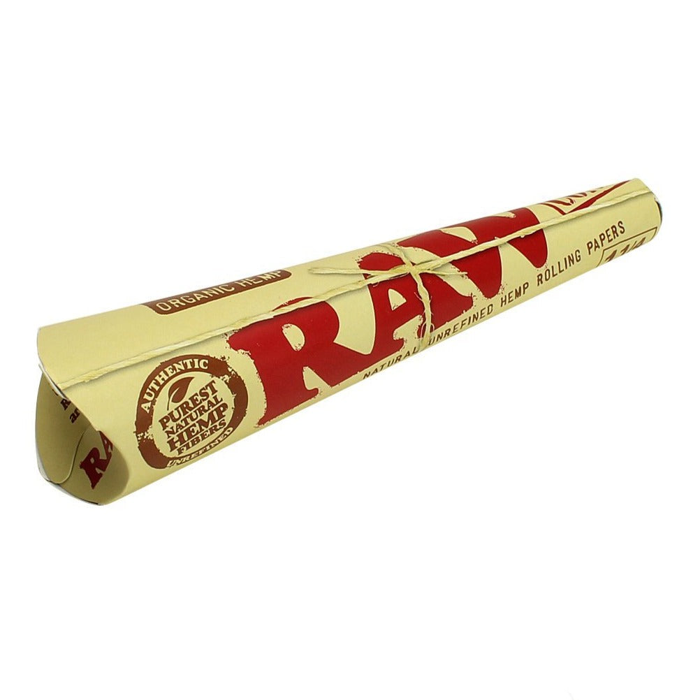 RAW Organic Hemp 1 1/4 Size Pre Rolled Cones 6 Cones/Pack